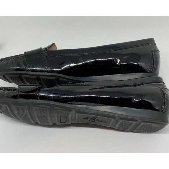 Cole Haan Black Patent Leather Loafer Shoes 7.5 - Picture 2 of 6